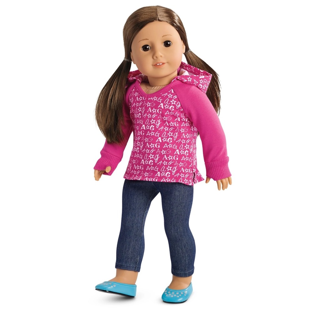 American Girl V-neck hoodie
